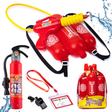 Load image into Gallery viewer, Born Toys Water Gun for Kids for Ages 3-7, Backpack Water Gun, Toy Fire Extinguisher - Use as Squirt Gun, Water Shooter, Water Blaster Soaker Gun - Great Fireman Toys for Fireman Costume for Kids