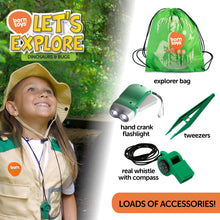 Load image into Gallery viewer, Born Toys Kids Explorer Kit &amp; Kids Adventure Kit for Kids Ages 3-7, Kids Camping Safari Costume w/ Safari Vest &amp; Hat, Butterfly Net, Kids Binoculars, Bug Toys, Dinosaur Toys- Dress Up &amp; Pretend Play