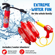 Load image into Gallery viewer, Born Toys Water Gun for Kids for Ages 3-7, Backpack Water Gun, Toy Fire Extinguisher - Use as Squirt Gun, Water Shooter, Water Blaster Soaker Gun - Great Fireman Toys for Fireman Costume for Kids