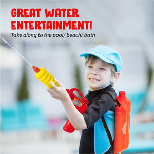 Born Toys Water Gun for Kids for Ages 3-7, Backpack Water Gun, Toy Fire Extinguisher - Use as Squirt Gun, Water Shooter, Water Blaster Soaker Gun - Great Fireman Toys for Fireman Costume for Kids