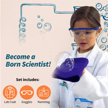 Load image into Gallery viewer, Born Toys Science Kits for Kids w/ Kids Lab Coat for Ages 5-8, Includes Science Experiments for Kids, Science Toys, Kids Science Goggles, Kids Science Kits, Dress Up &amp; Pretend Play or Kids Costume