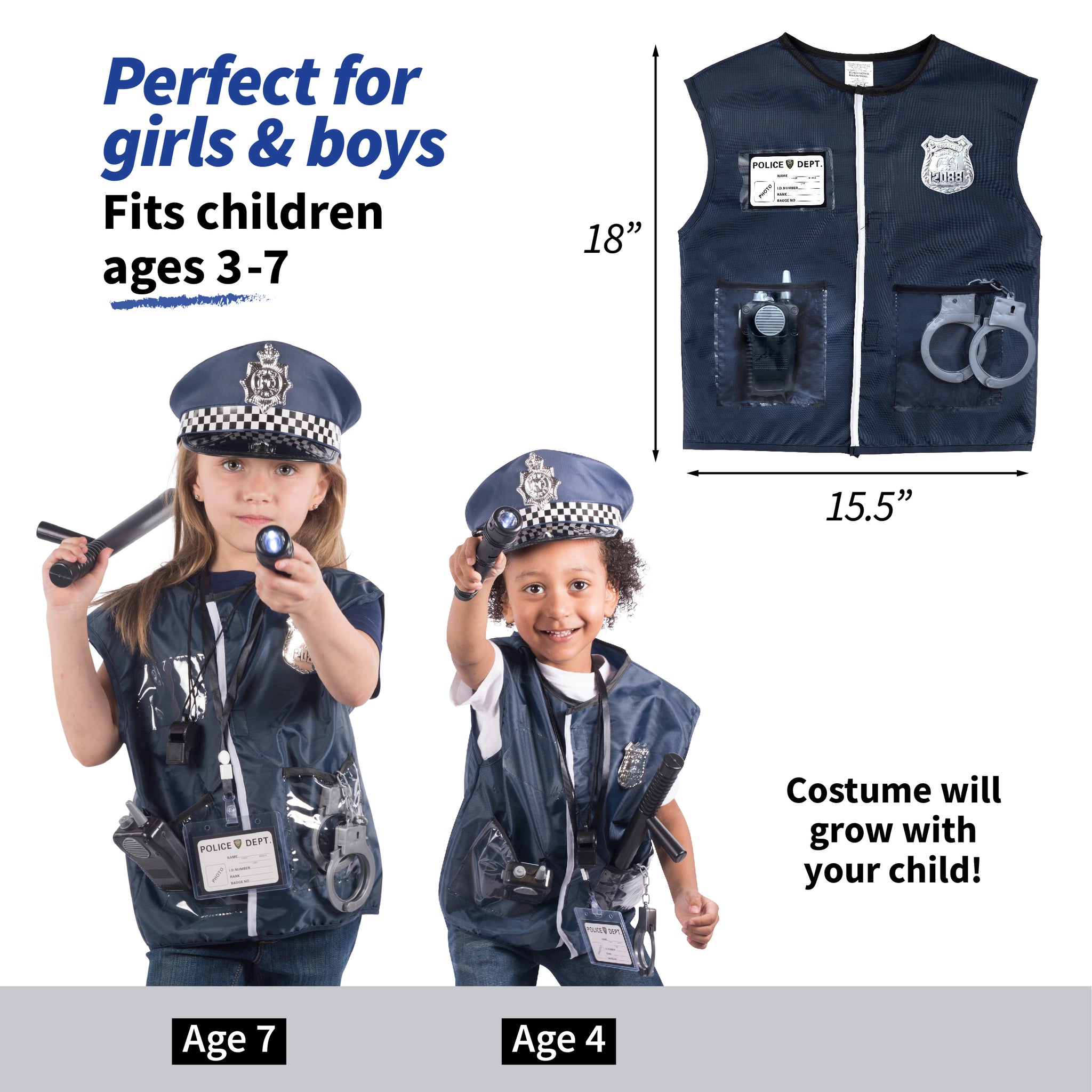 Police Toys Role Play Set (11 Pcs) – BornToys