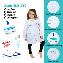 Load image into Gallery viewer, Born Toys Dress Up &amp; Pretend Play 3-in-1 Premium Kids Costumes Set Ages 3-7, Washable Kids Dress Up Clothes for Play - Scientist, Explorer &amp; Gardener as Dress Up Clothes for Little Girls &amp; Boys